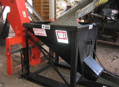 concrete hopper skid steer|star forklift hopper.